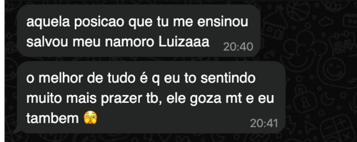 Depoimento de aluna 1